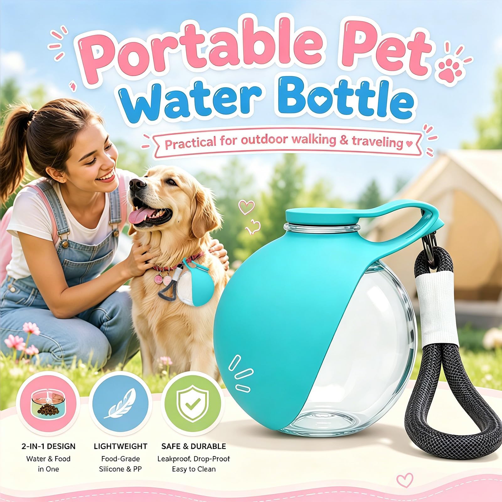 Nieuwe 2026 2-in-1 draagbare h - Pet Supplies Dog Food recensie en prijs